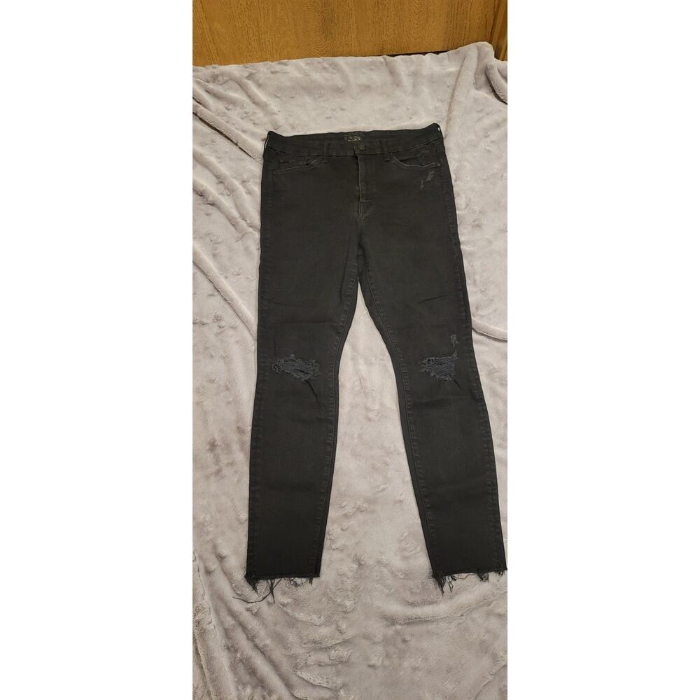 Mother Denim the Looker Ankle Fray Jeans in Guilty as Sin Wash Women’s Size 30